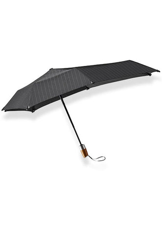 SENZ° MINI AUTOMATIC DELUXE FOLDABLE STORE UMBRELLA PURE BLACK BUSINESS