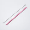 KOGU SILVER PINK STRAW WITH BRUSH (7mm)