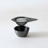 KOGU BLACK TEA STRAINER WITH SAUCER (BLACK OXIDE FILM COATING) BOF