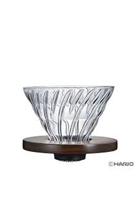 HARIO V60 Glass Dripper Walnut VDG-02-WN