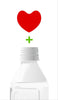H CONCEPT Heart Bottle Cap - Clear Orange