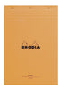 RHODIA Bloc N19 Yellow Pad 21x31.8cm Lined with Margin Orange 19660C