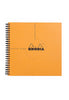 RHODIA Wirebound Reverse Book 21x21cm Grid Orange #193608C