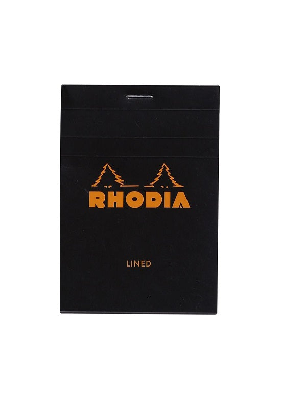 RHODIA Bloc N12 8.5x12cm Lined Black #126009C