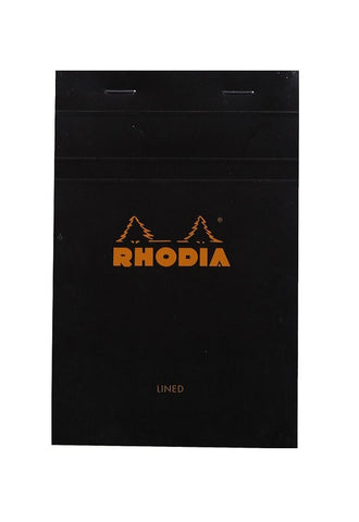 RHODIA Bloc N14 11x17cm Lined Black #146009C