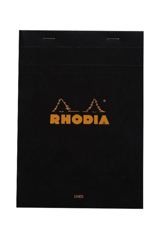 RHODIA Bloc N16 14.8x21cm Lined with Margin Black #166009C