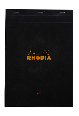 RHODIA Bloc N18 21x29.7cm Lined with Margin Black #186009C