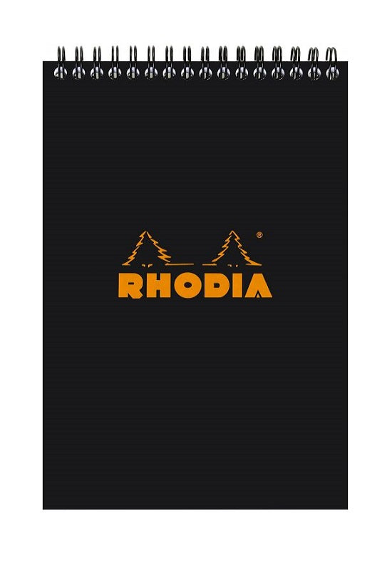 RHODIA Bloc Wirebound N16 Grid Black #165009C
