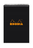 RHODIA Bloc Wirebound N16 Lined Black #165019C