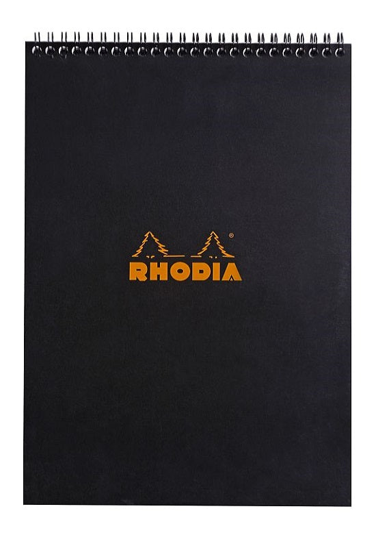 RHODIA Bloc Wirebound N18 Grid Black #185009C