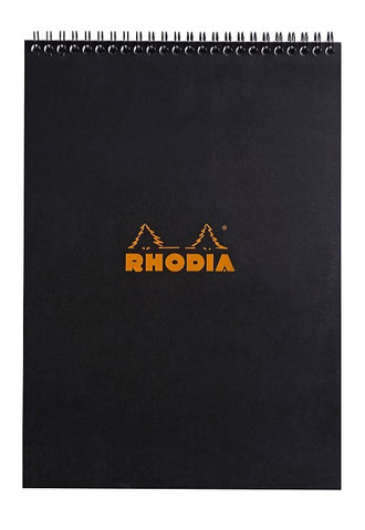RHODIA Bloc Wirebound N18 Lined Black #185019C
