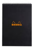 RHODIA Bloc Wirebound N18 Lined Black #185019C