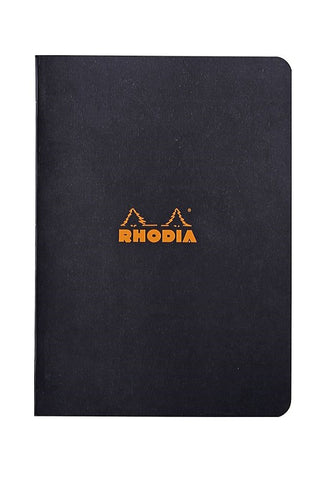 RHODIA Staplebound 14.8x21cm Lined Black #119189C