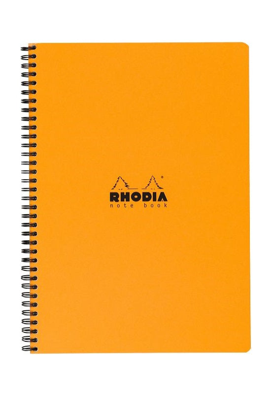 RHODIA Wirebound 22.5x29.7cm Lined with Margin Orange #193108C