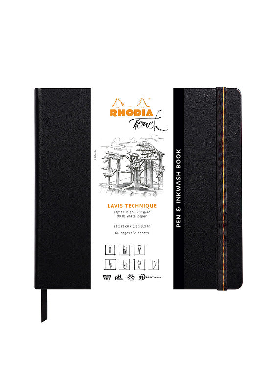 RHODIA Pen & Inkwash Book 21x21cm Blank #116127