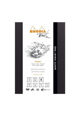 RHODIA White Maya Pad 14.8x21 cm Blank #116102