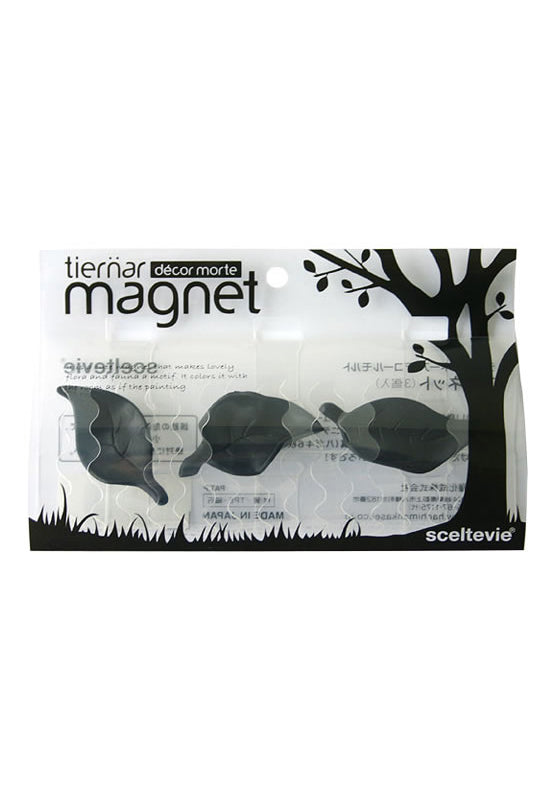 HACHIMAN KASEI Tiernar Magnet - Leaves (Black)